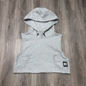 Ivy Park Gray Hoodie Crop Sleeveless Pullover Sweater Sweatshirt Large Beyonce